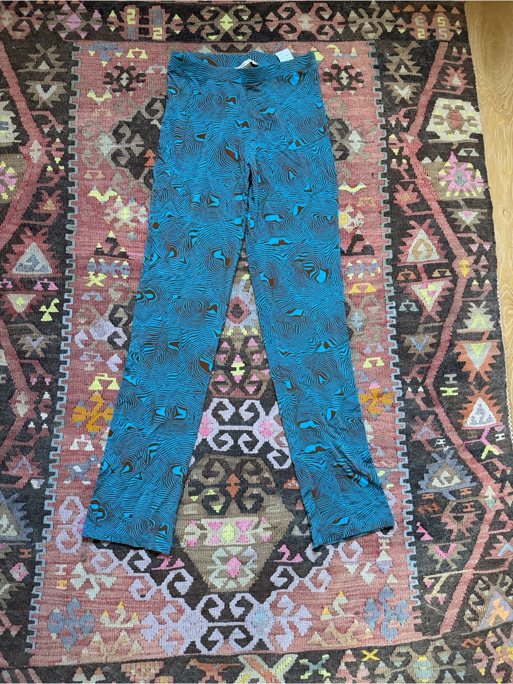 Paloma wool  Turquoise Patterned Stretch Jeans